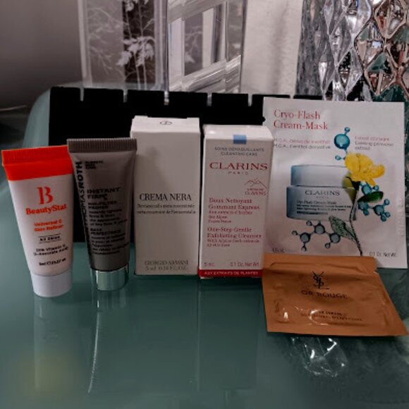 MACY'S 6pc LOT SKINCARE: BEAUTYSTAT/CLARINS/GIORGIO ARMANI/PETER THOMAS ROTH/YSL - Picture 1 of 6